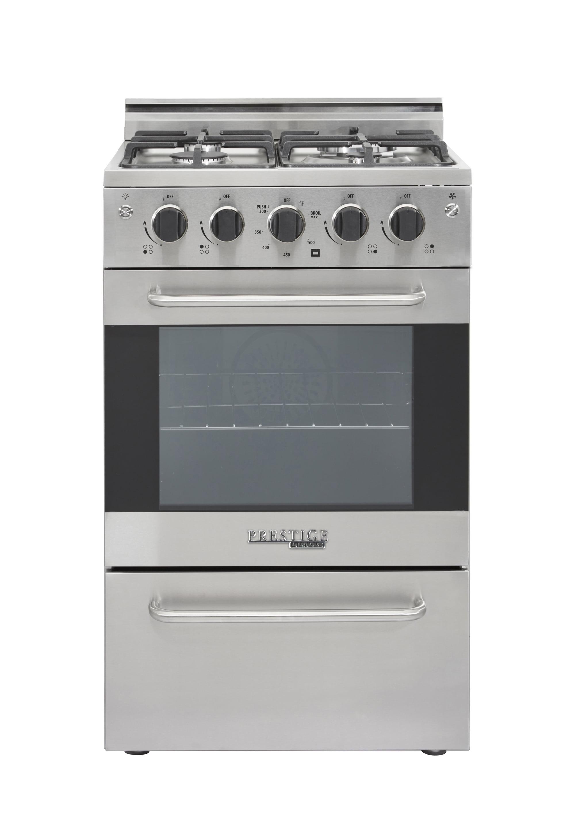 Prestige 19.5" 4 burner 1.6 cu. ft. Freestanding Gas Range with Convection Oven