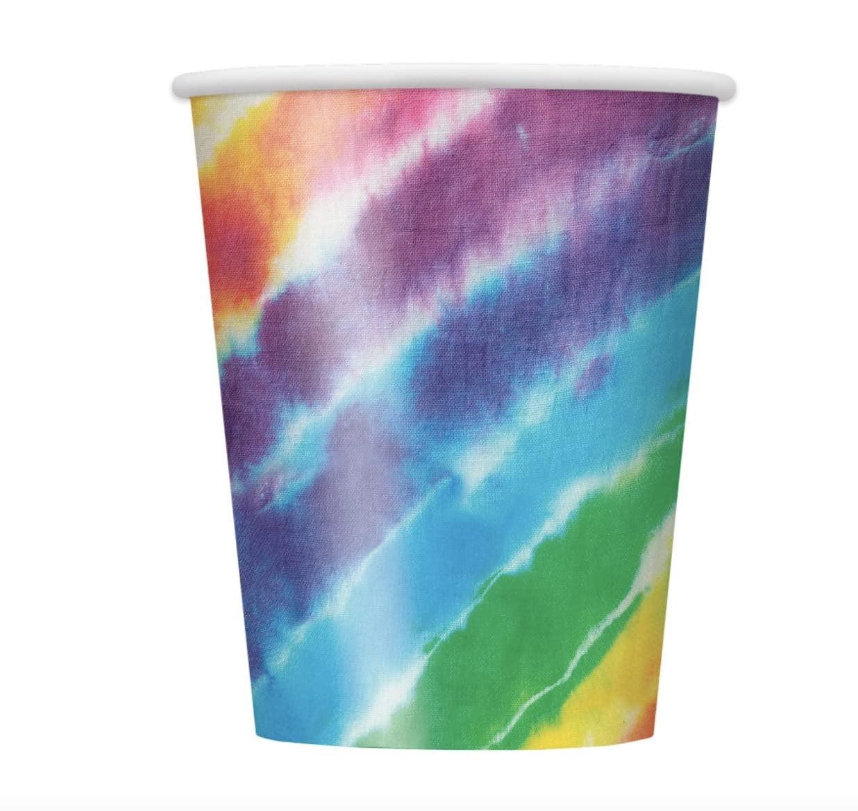 Unique Tie Dye Party Cups, 8ct, 9 oz, Multi