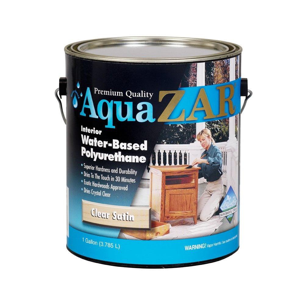 Aqua ZAR Clear Satin Water-Based Polyurethane, 1 Gallon