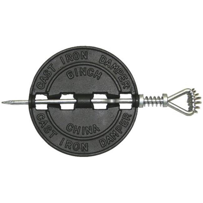 6-Inch Black Cast Iron Stove Pipe Damper