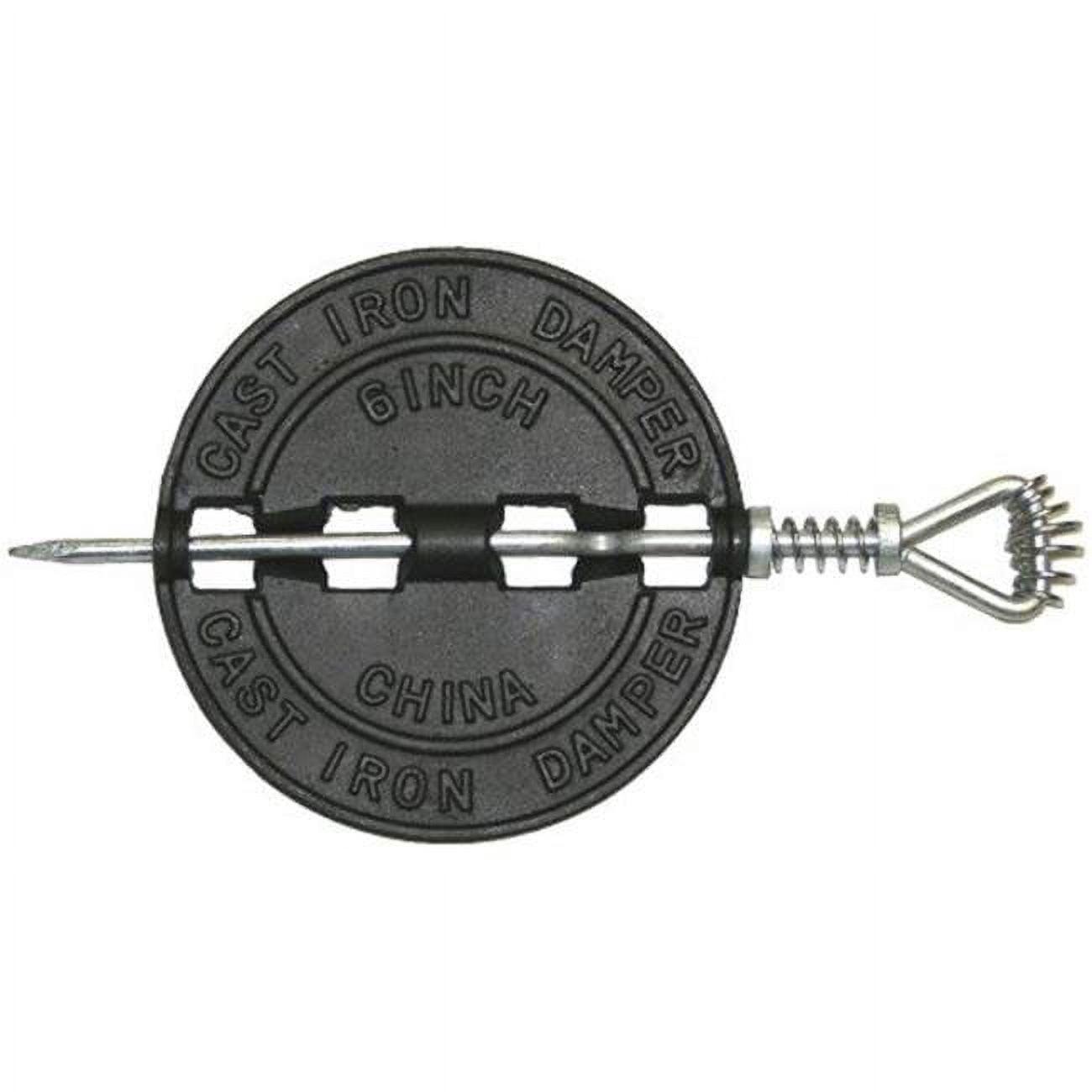 6-Inch Black Cast Iron Stove Pipe Damper
