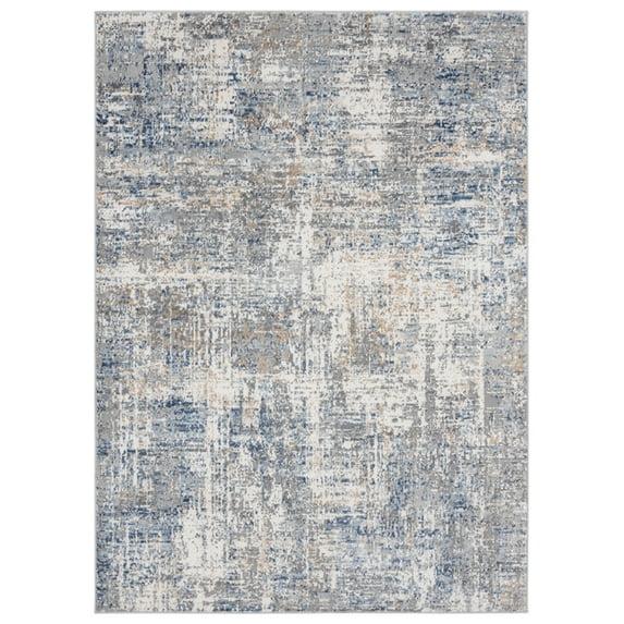 United Weavers Austin Area Rug 4540 20160 Elegance Blue Vintage Scratched 5' 3" x 7' 2" Rectangle