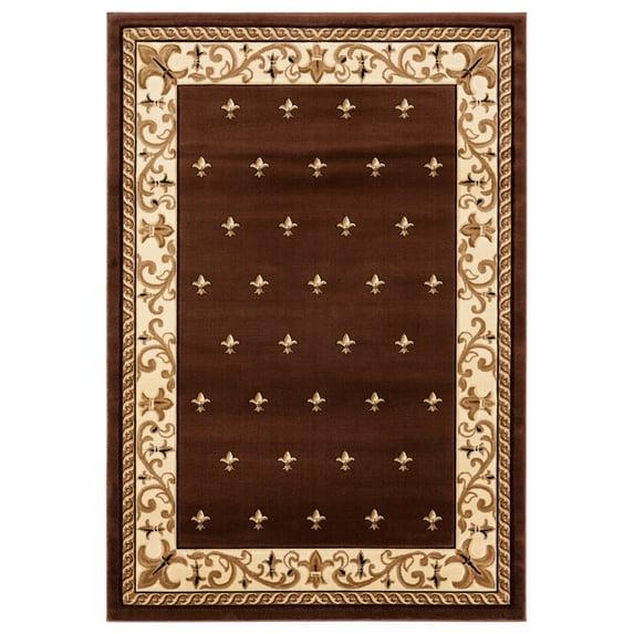 Bristol Wington Brown Rectangle Area Rug - 5 ft. 3 in. x 7 ft. 6 in.