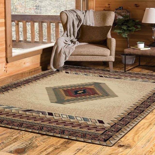 United Weavers Brunswick Avalon Southwestern Border Area Rug, Cream, 5'3" x 7'6"