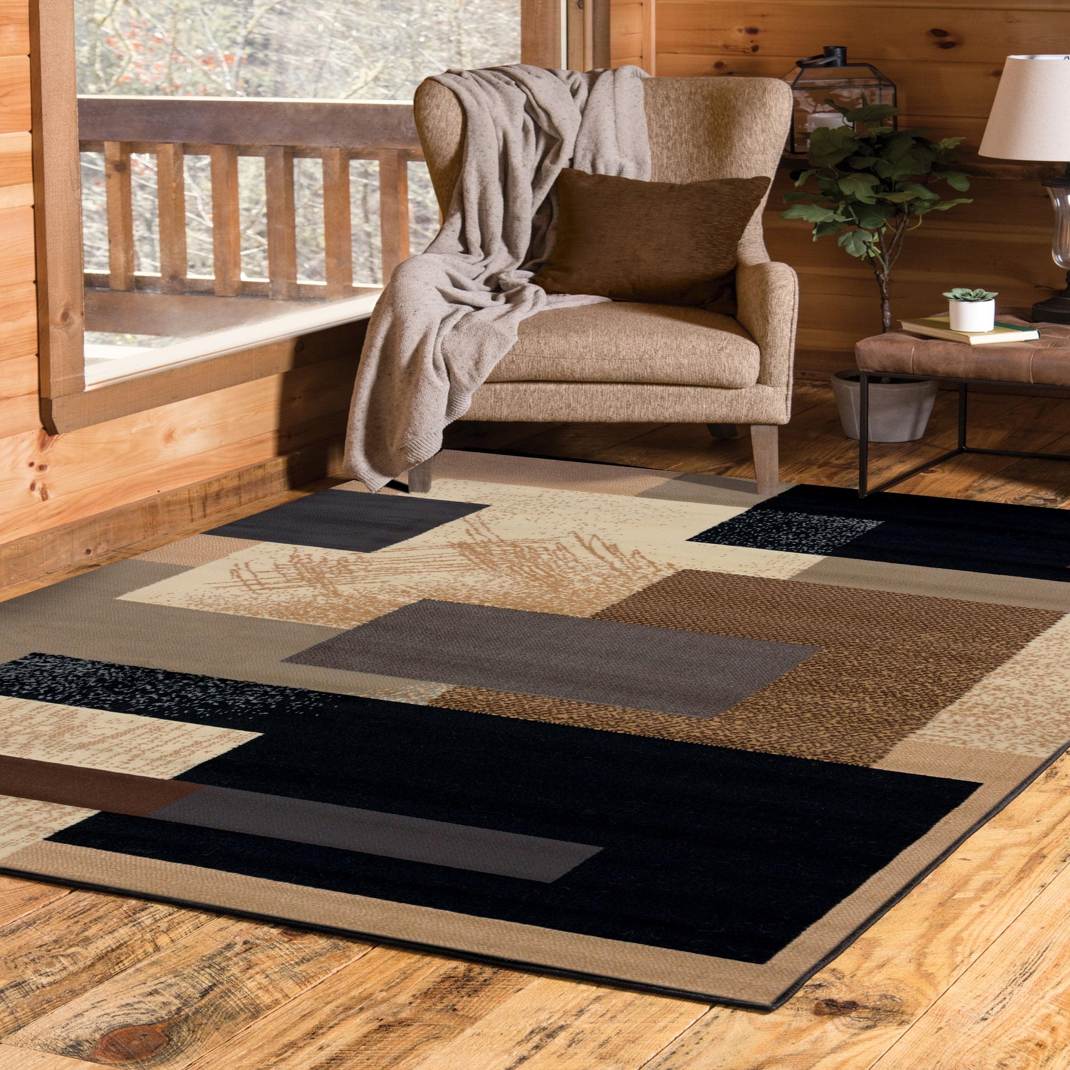 United Weavers Brunswick Tallulah Contemporary Geometric Area Rug, Brown, 5'3" x 7'6"