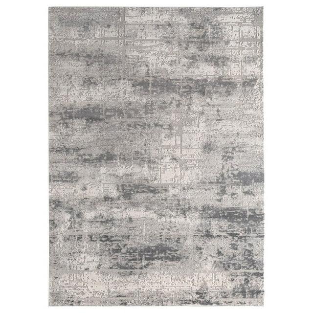 5 ft. 3 in. x 7 ft. 2 in. Cascades Mazama Contemporary & Transitional Rectangle Machine Made Area Rug, Grey