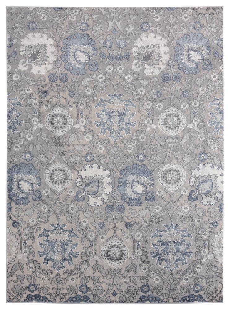 United Weavers Cascades Area Rug 2601 10460 Olallie Blue Rings Petals 1' 11" x 3' Rectangle