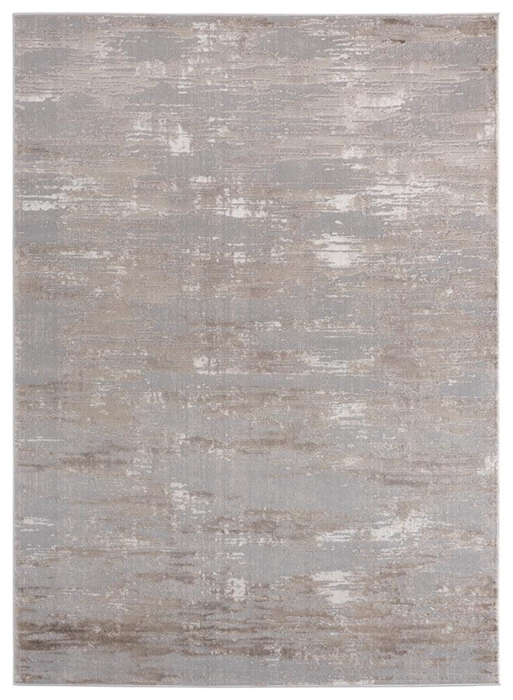 Abstract Wheat 63" x 86" Synthetic Stain-Resistant Area Rug