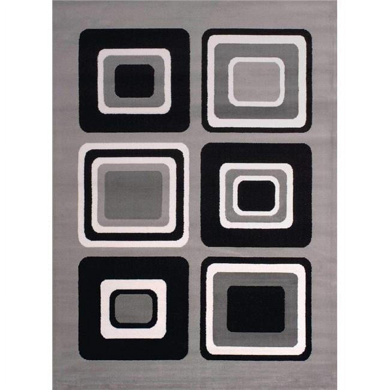 United Weavers Alfombra Florence Plaza, Patrón Geométrico, Plateada, 5'3" x 7'2"