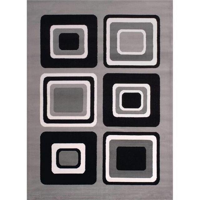 United Weavers Alfombra Florence Plaza, Patrón Geométrico, Plateada, 5'3" x 7'2"