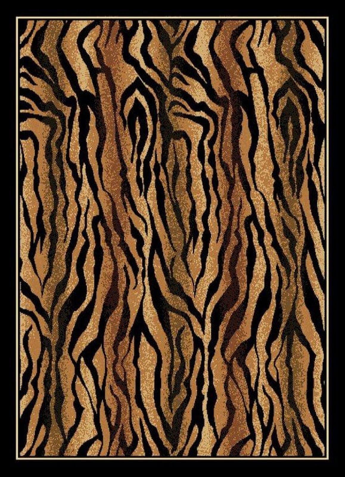 Legends Safari Skin 5'3" x 7'2" Rectangular Area Rug in Black