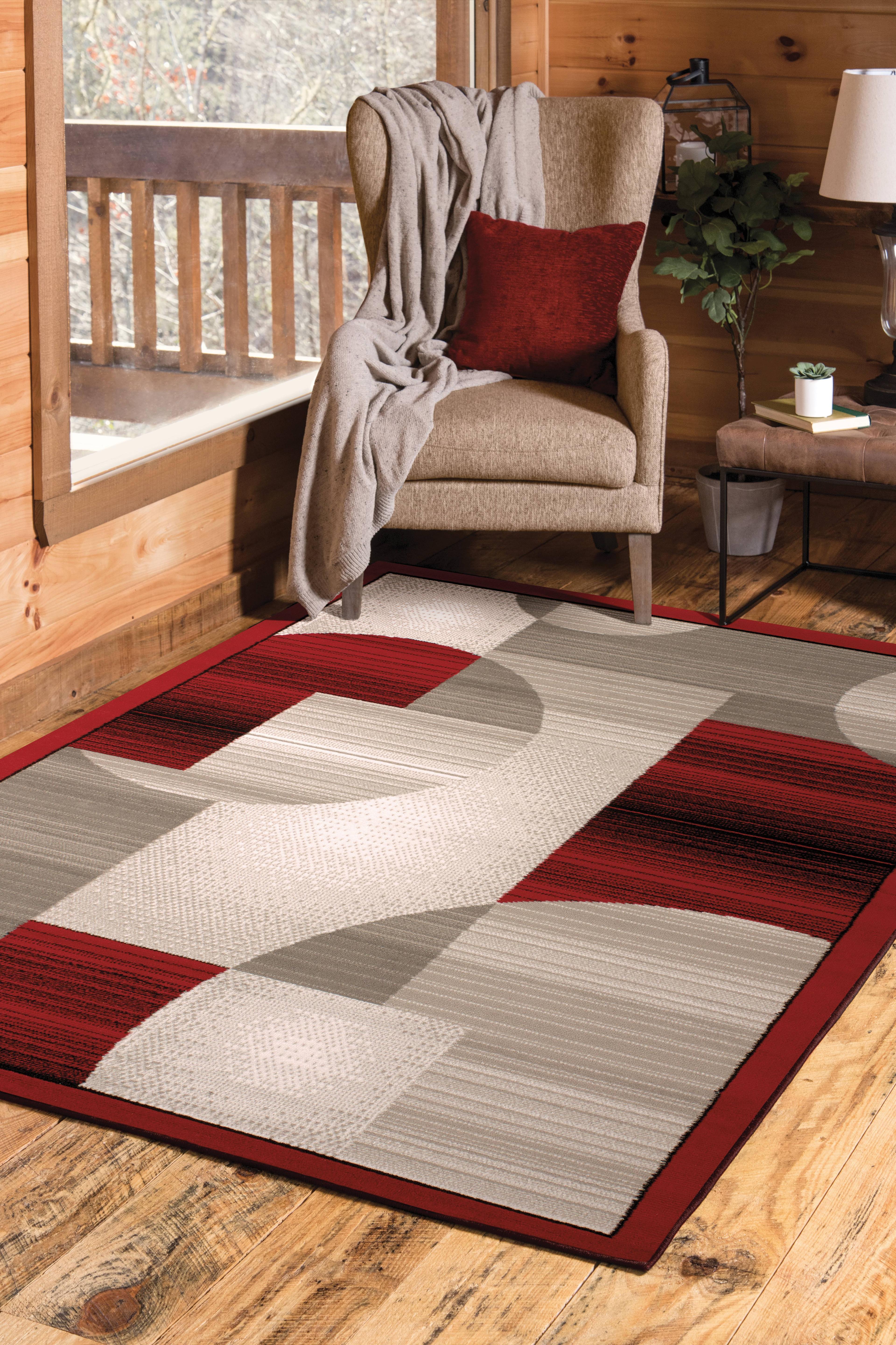 United Weavers Plaza Gisela Accent Rug, Geometric Pattern, Red, 1'11" X 3'3"