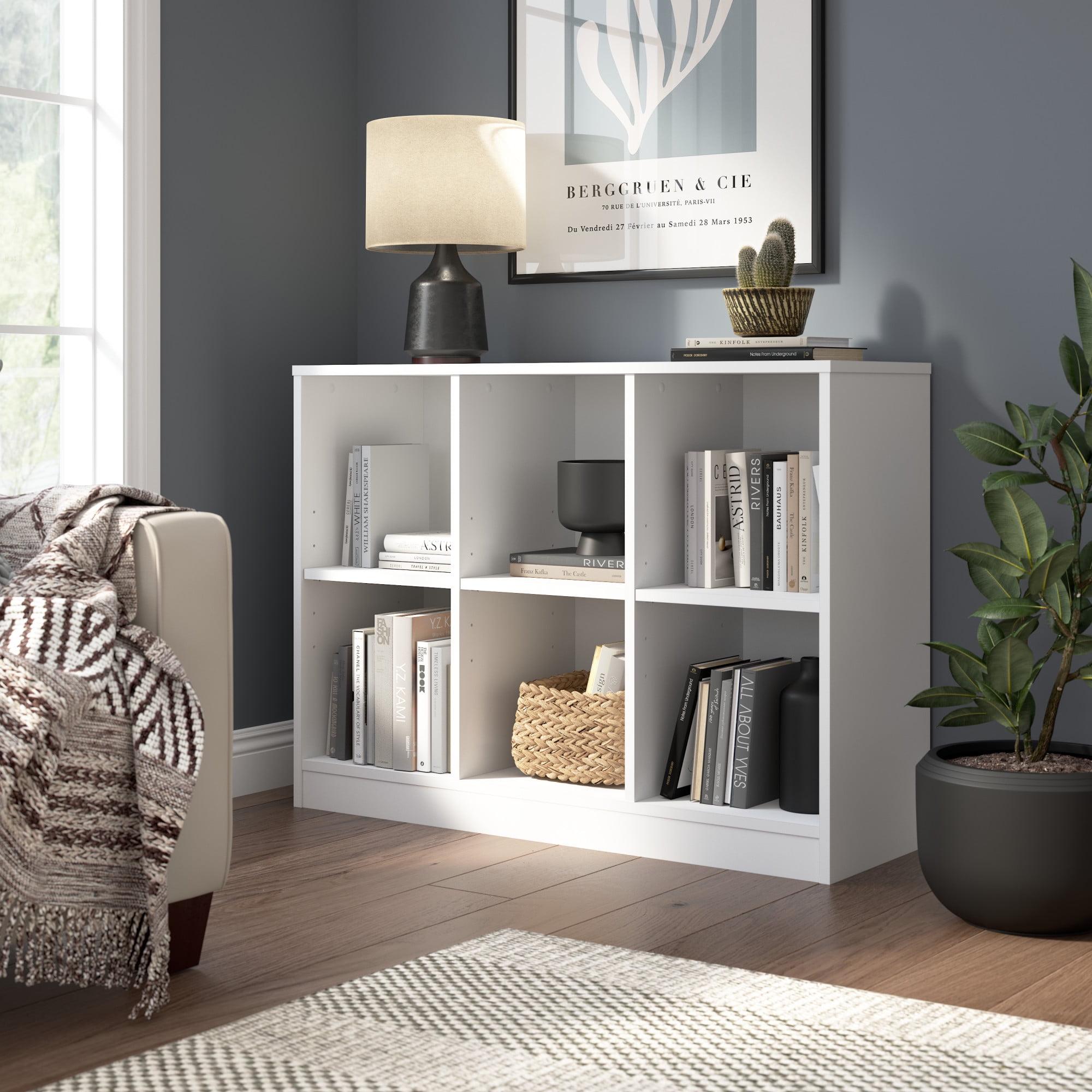 Universal 6 Cube Organizer Storage Shelf in White - Engineered Wood