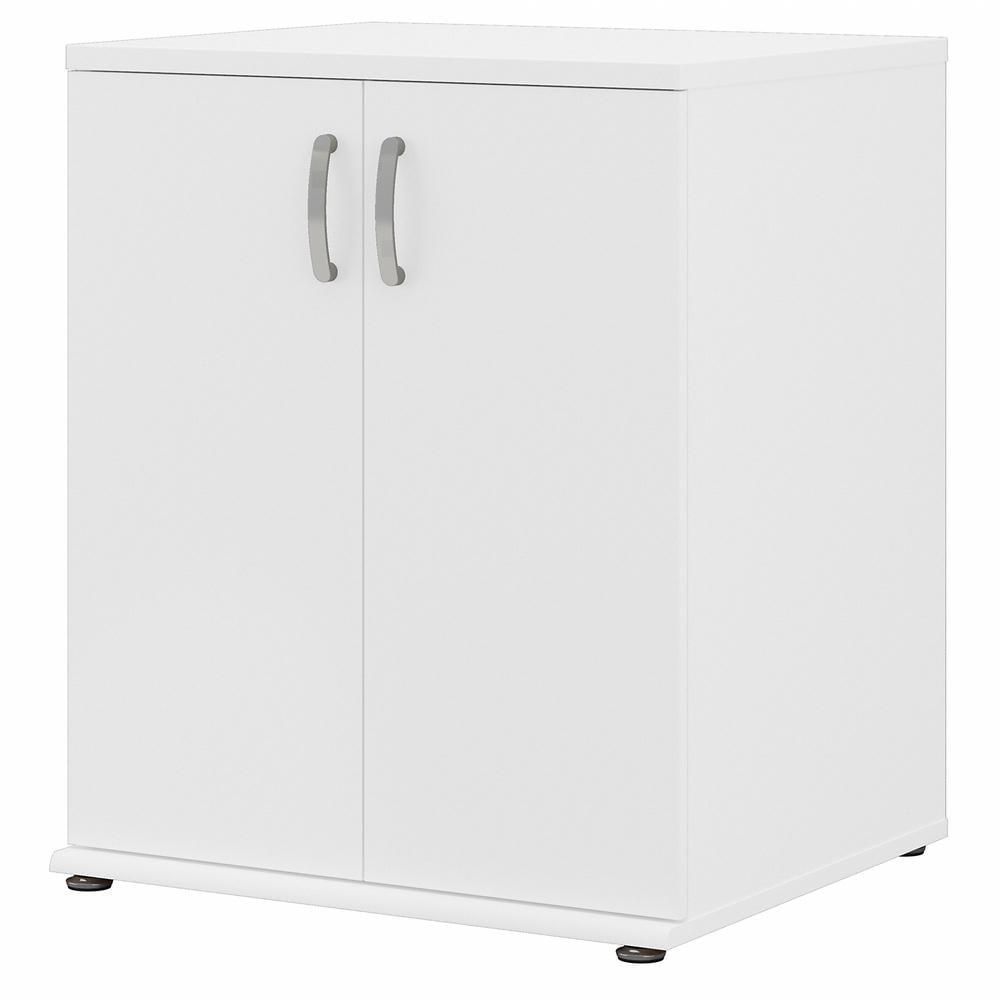 White Engineered Wood Office Storage Cabinet with Adjustable Shelves