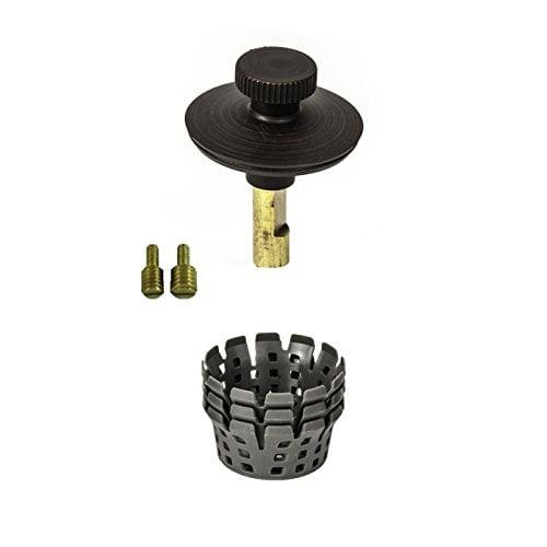 Universal Lift n Turn, (Twist Close) Bath Tub/Bathtub Drain Stopper includes 3/8" and 5/16" Fittings Oil-rubbed Bronze With Hair Catcher