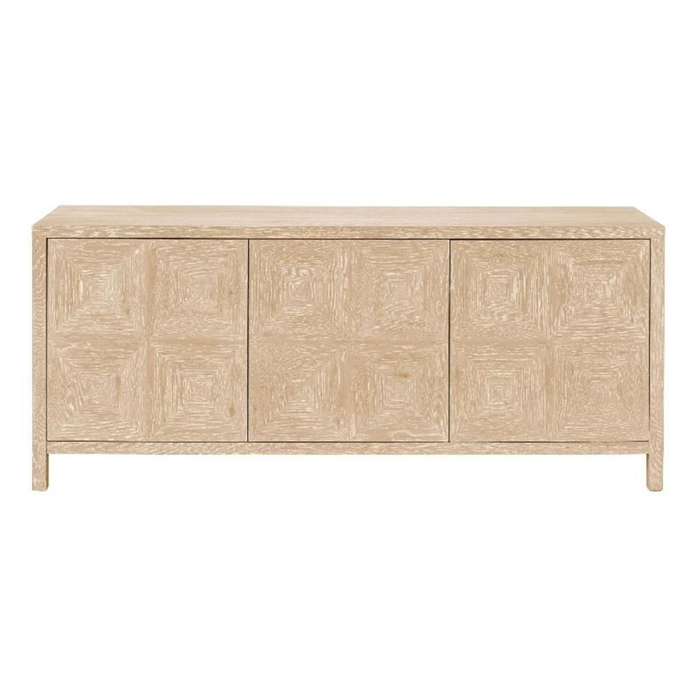 Natural Oak 76" Modern Farmhouse Media Console