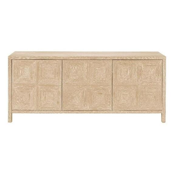 Universal Modern Farmhouse Sadie Credenza in Tan Natural Oak Wood