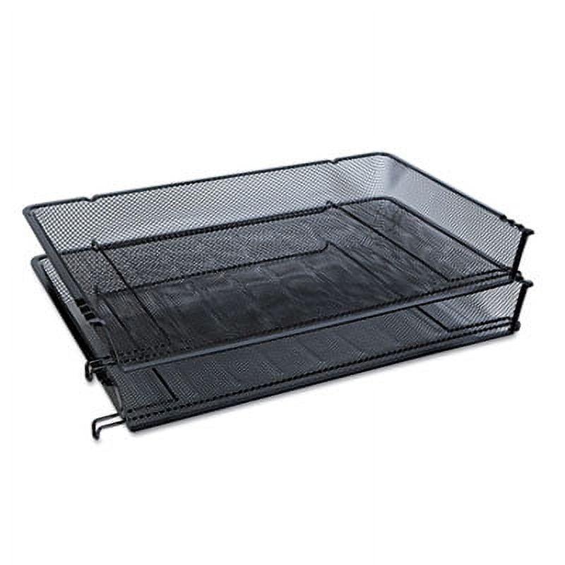 Universal Deluxe Mesh Stacking Side Load Tray, 1 Section, Legal Size Files, 17" x 10.88" x 2.5", Black