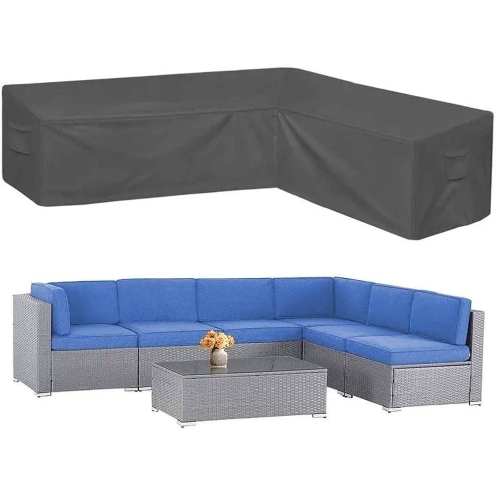 Universal Black Waterproof Patio Sectional Sofa Cover 104x83