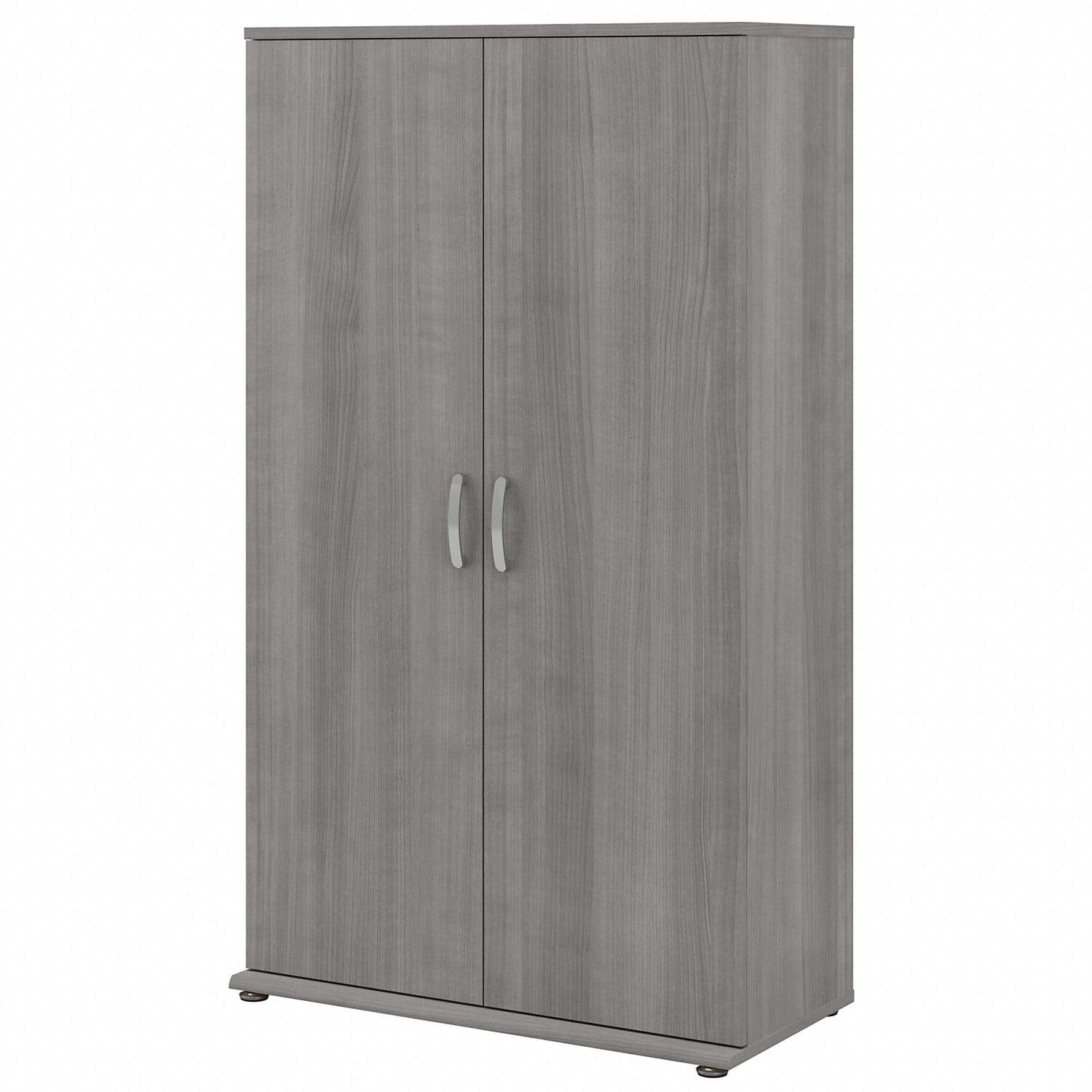 Platinum Gray Tall Freestanding Storage Cabinet with Adjustable Shelves