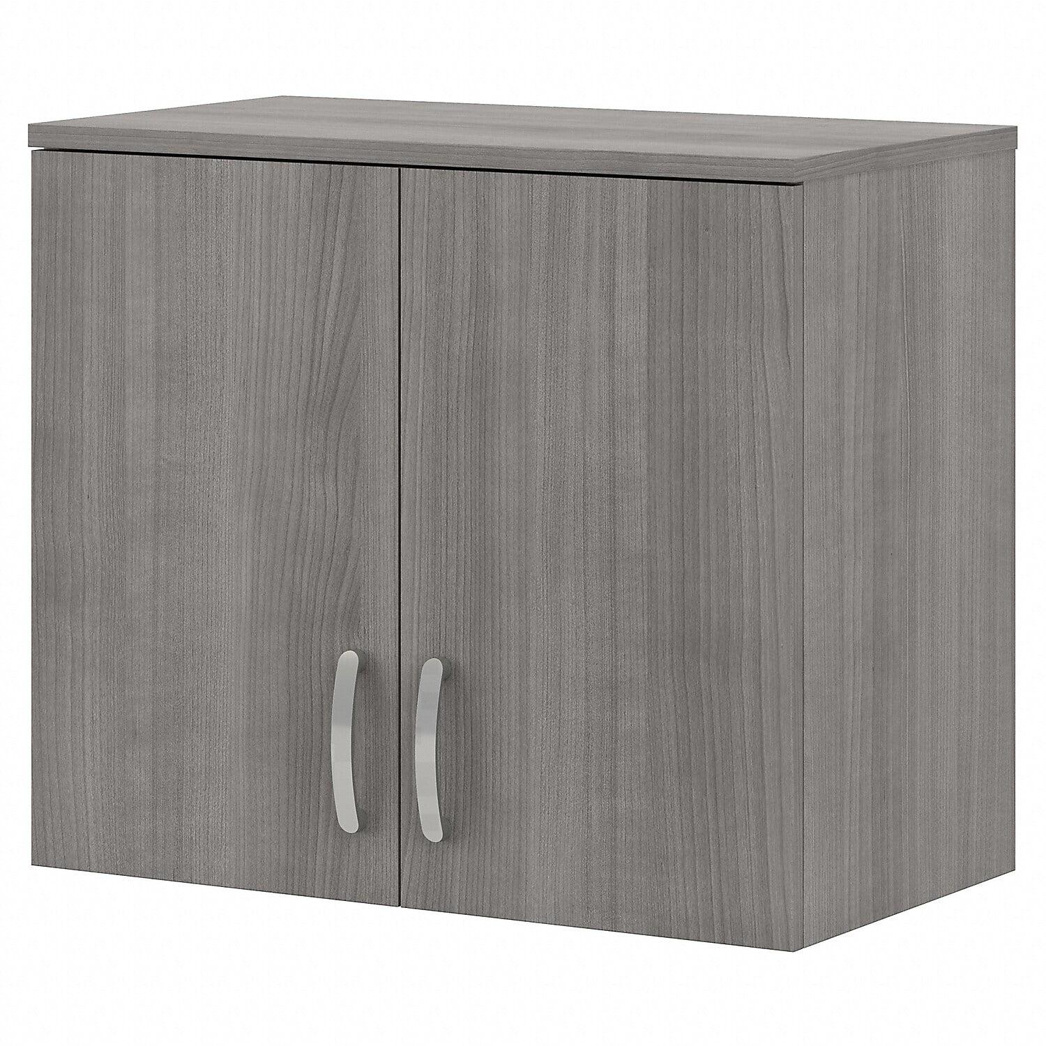 Platinum Gray Adjustable 2-Shelf Office Wall Cabinet