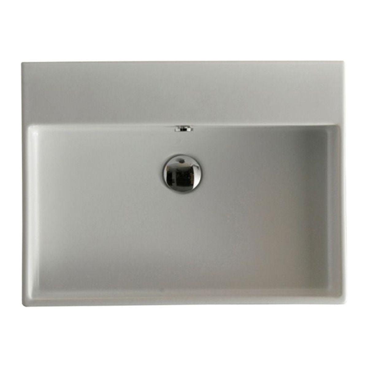 Unlimited 23.6'' Glossy White Ceramic Wall-Mount Bathroom Sink