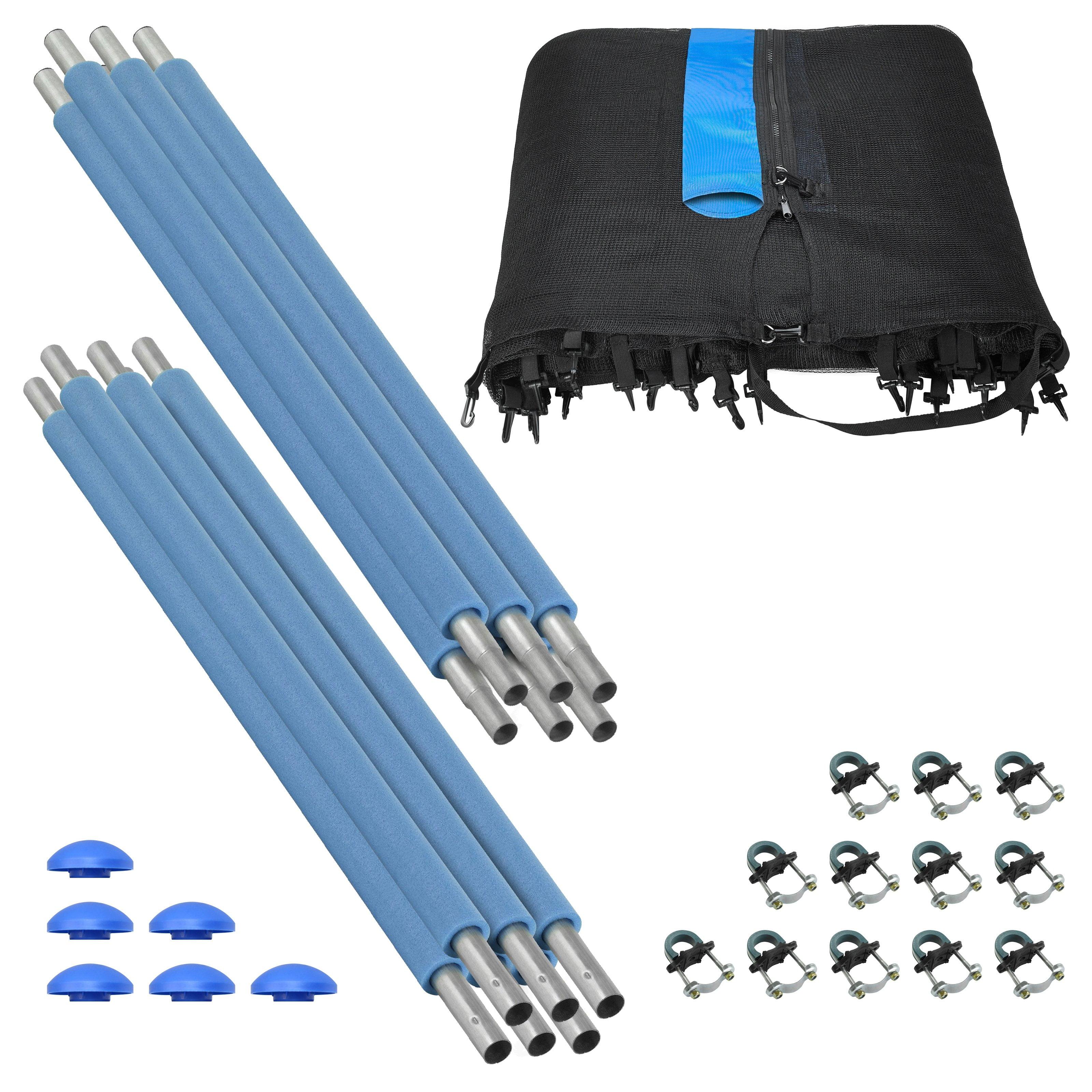 Upper Bounce Machrus 7.5' Trampoline Safety Enclosure with Net, Poles and Foam Sleeves - Trampoline not Included