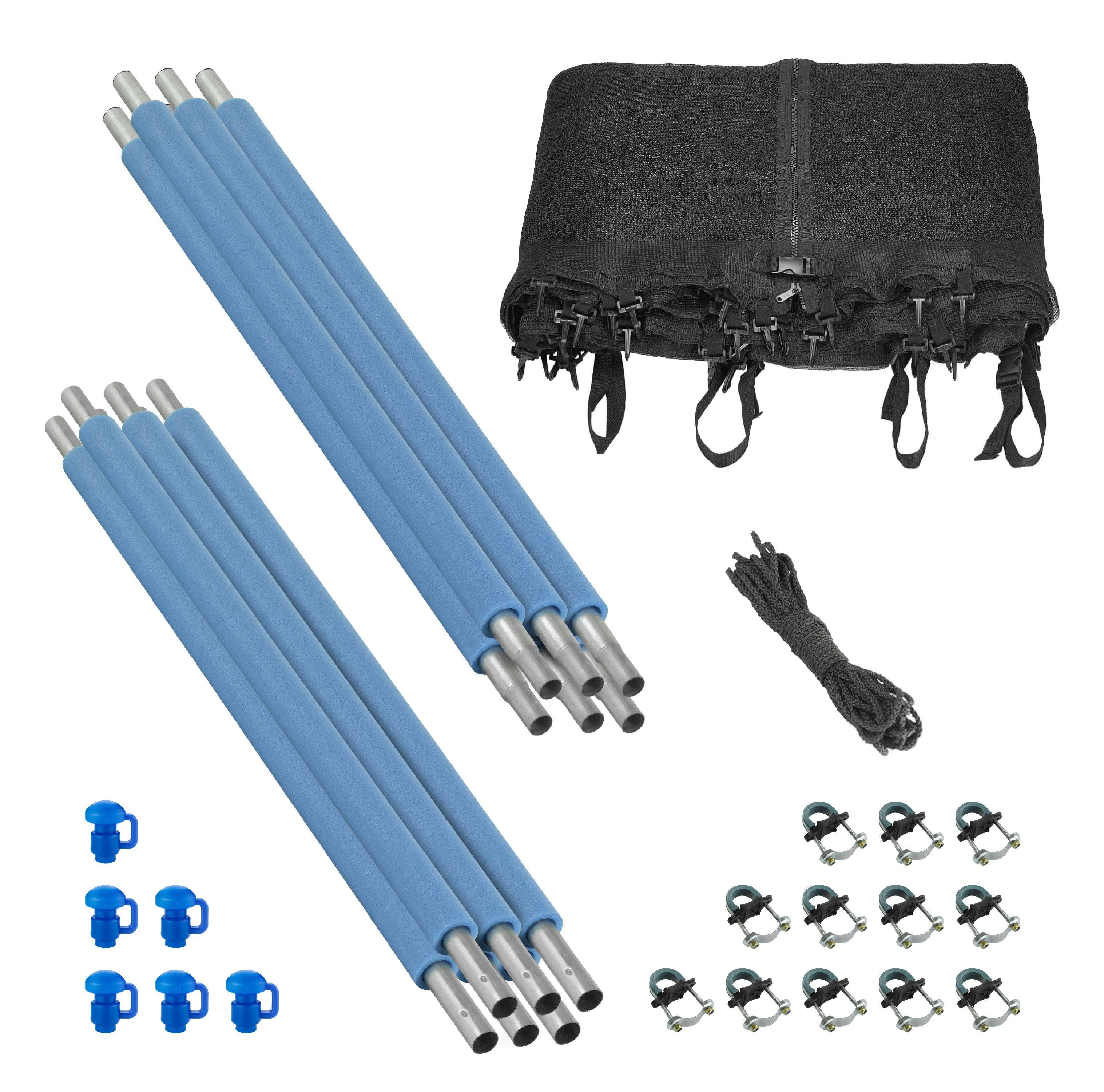 Upper Bounce Machrus 10' Trampoline Safety Enclosure with Net, Poles and Foam Sleeves - Trampoline not Included