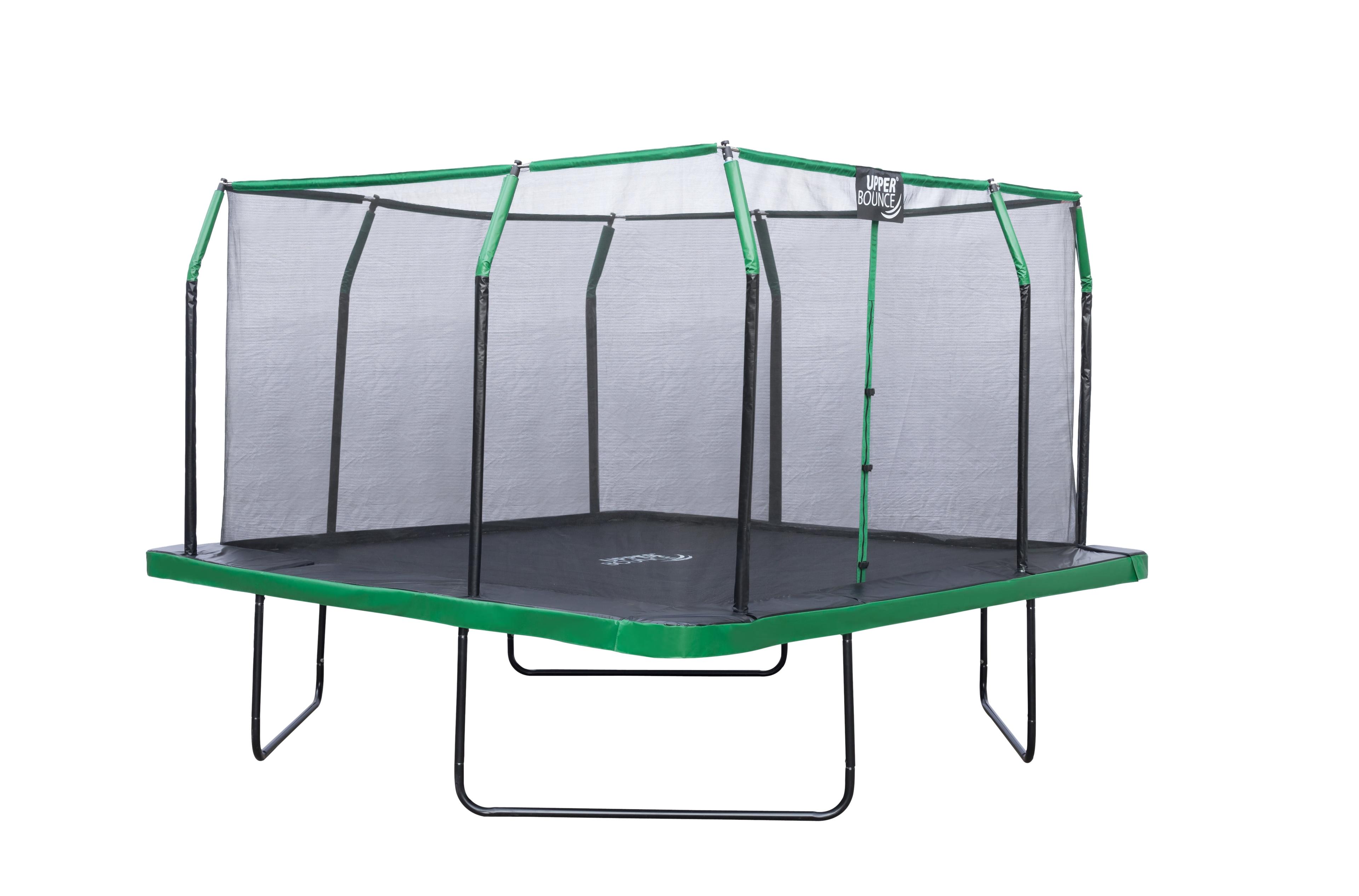 Upper Bounce Machrus Upper Bounce 12 x 12 FT Square Trampoline Set with Premium Top-Ring Enclosure and Safety Pad