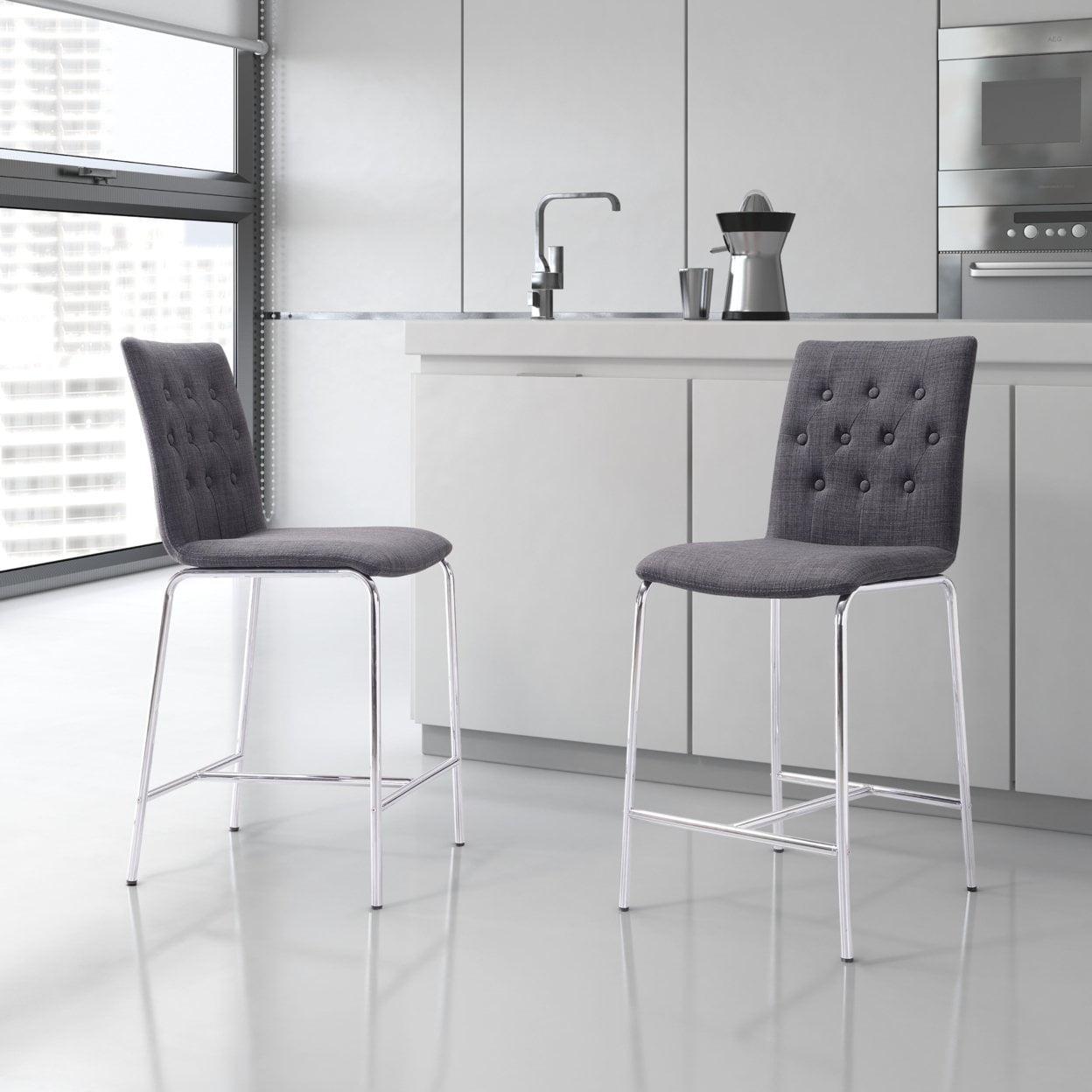 Kingfisher Lane 24" Counter Stool in Graphite