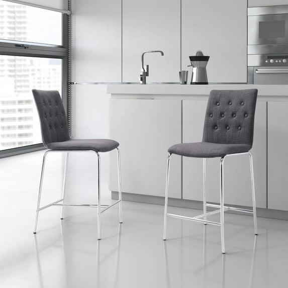 Kingfisher Lane 24" Counter Stool in Graphite
