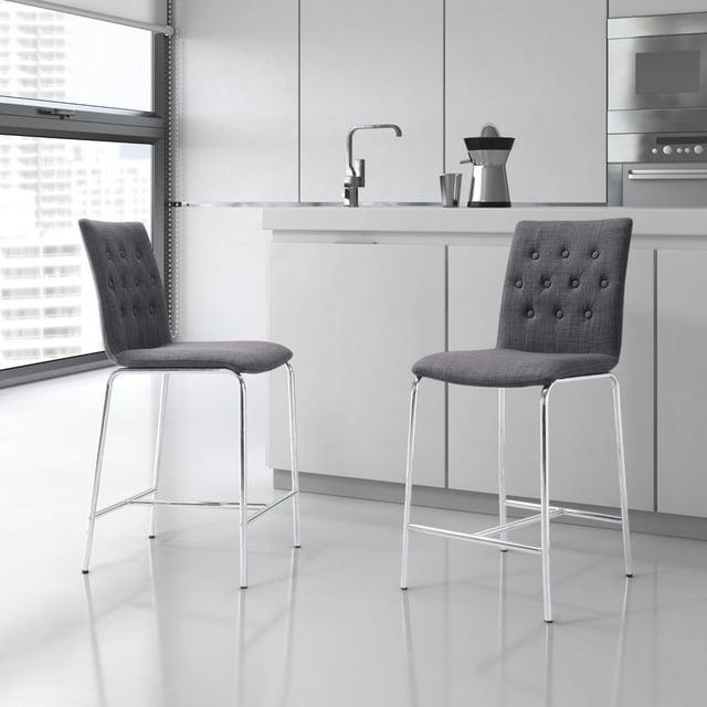 Kingfisher Lane 24" Counter Stool in Graphite