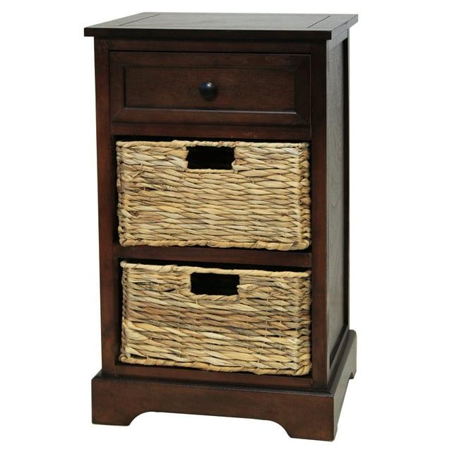 Casa Cortes Malibu 3-drawer Storage Wood Side Table Nightstand