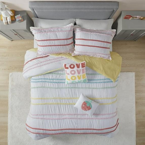 Haisley Cotton Chenille Stripe Duvet Cover Set