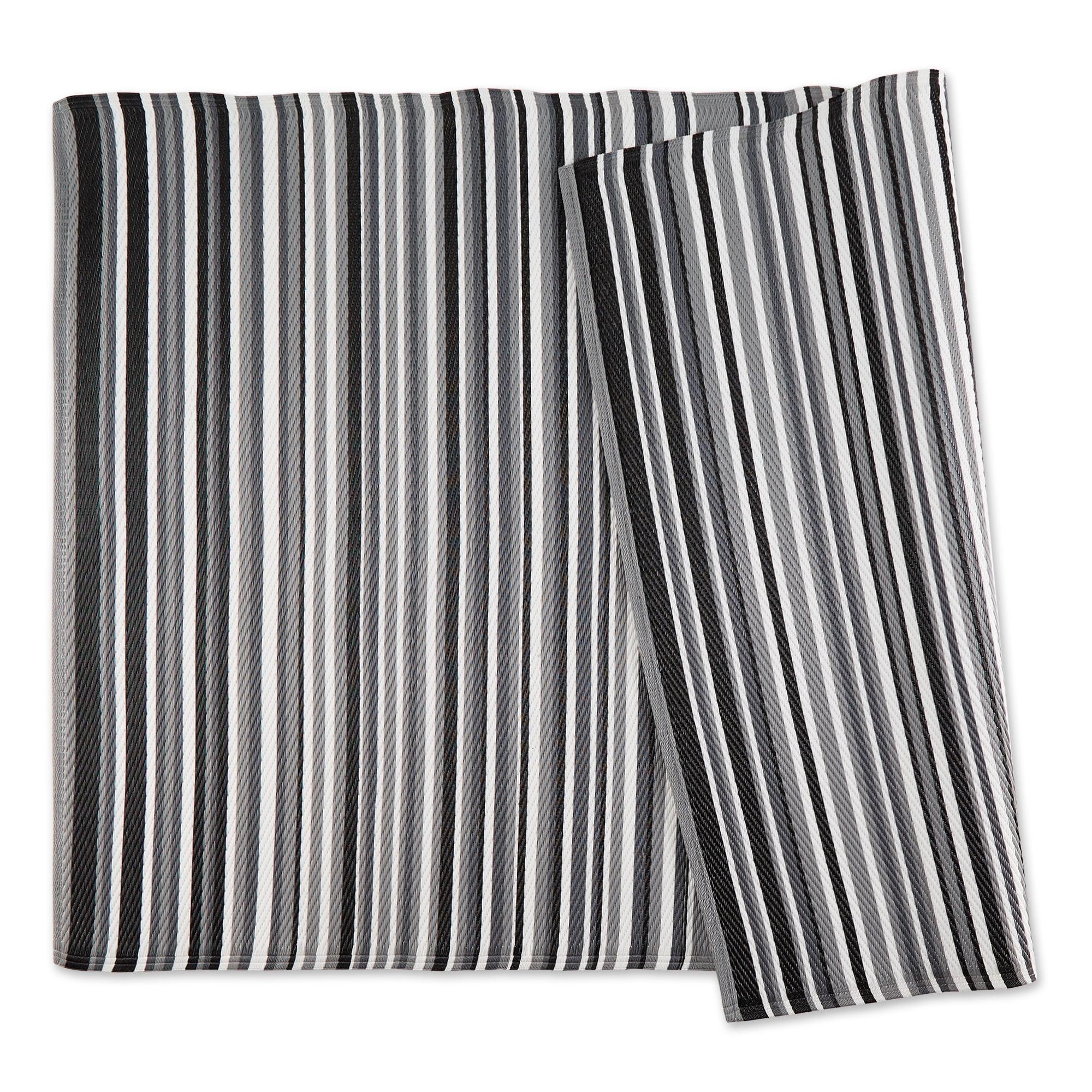 Urban Multi-Tone Stripe Reversible Synthetic Rug 4' x 6'