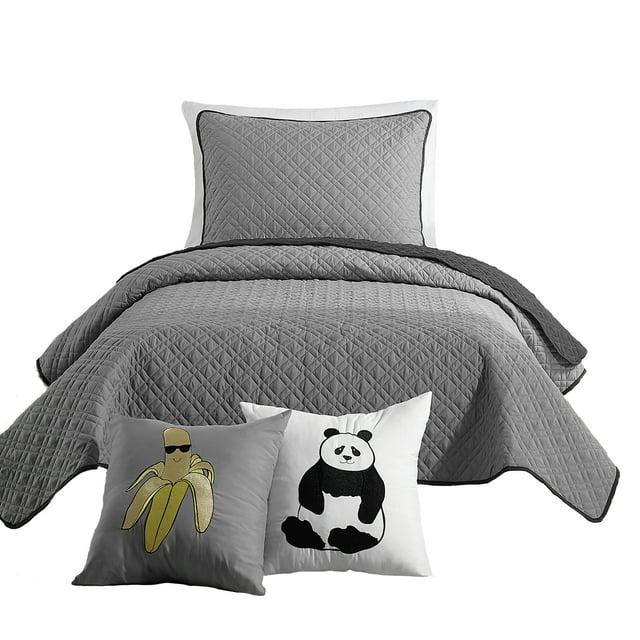 Urban Playground Corbin and Angelietta Microfiber Reversible Quilt Set