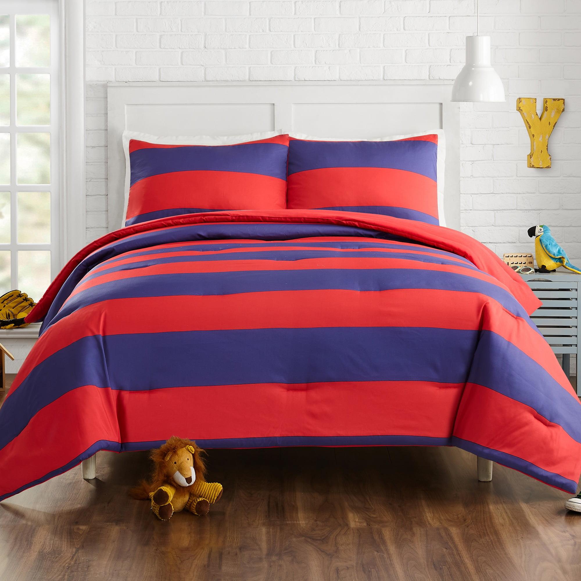 Lavelle Stripe Microfiber Comforter Set