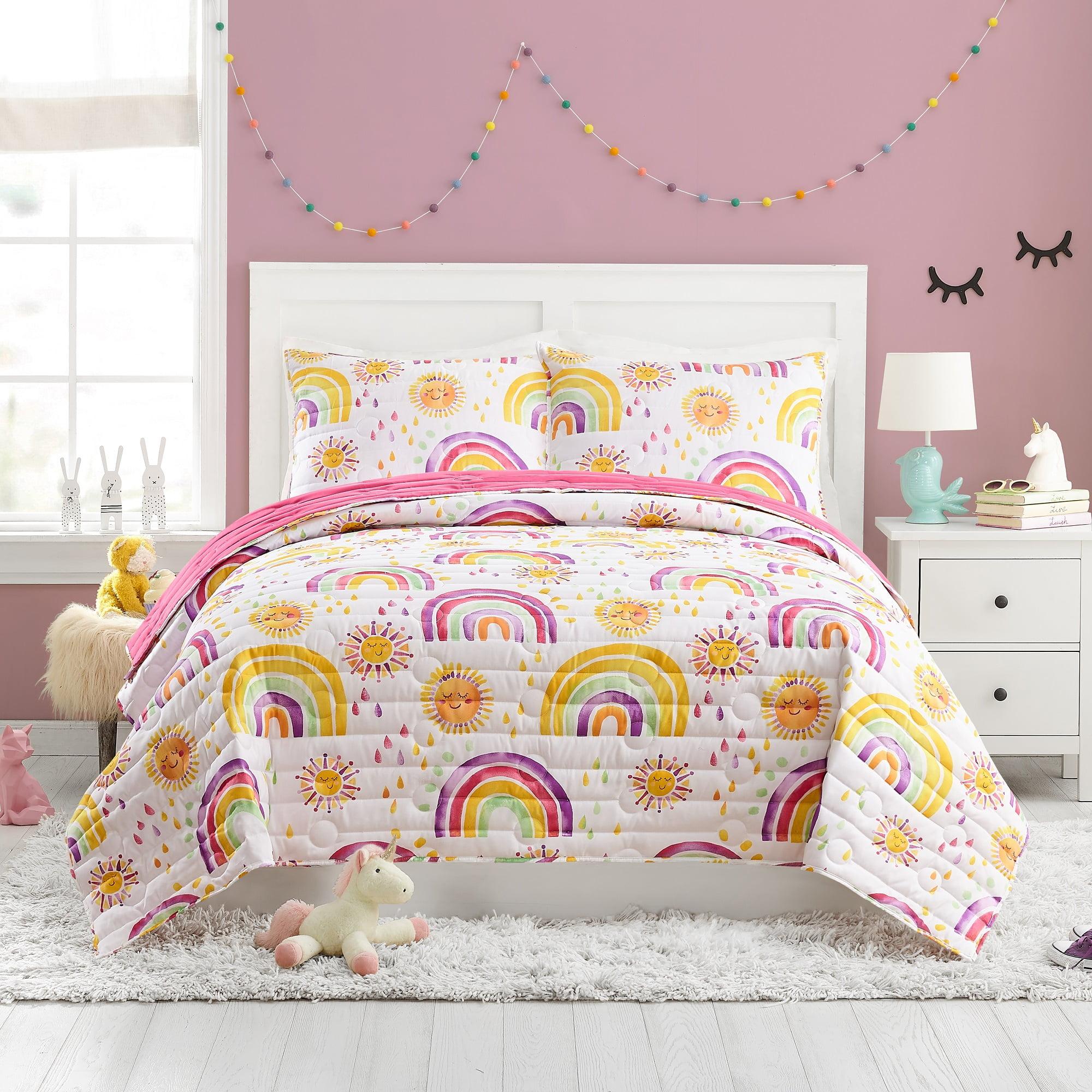 Rainbows & Suns Microfiber Quilt Set