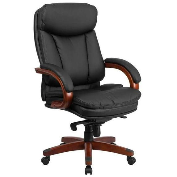 Flash Furniture High Back LeatherSoft Executive Swivel Ergonomic Office Chair with Synchro-Tilt Mechanism