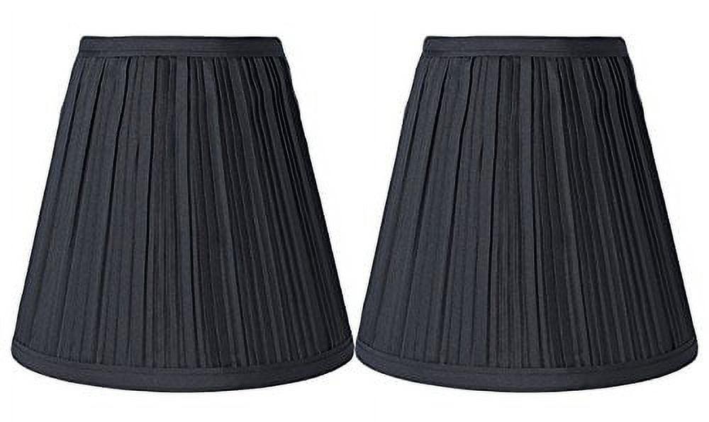 Urbanest 1101554 Black Mushroom Pleated Hardback Lamp Shades, Set of 2, 5x9x8.5 Inch (Spider)
