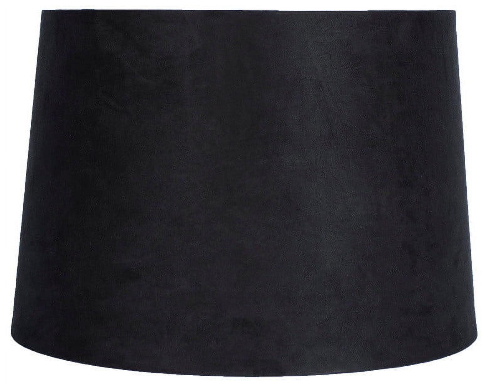 Urbanest 16" Suede Hardback Lamp Shade, Black