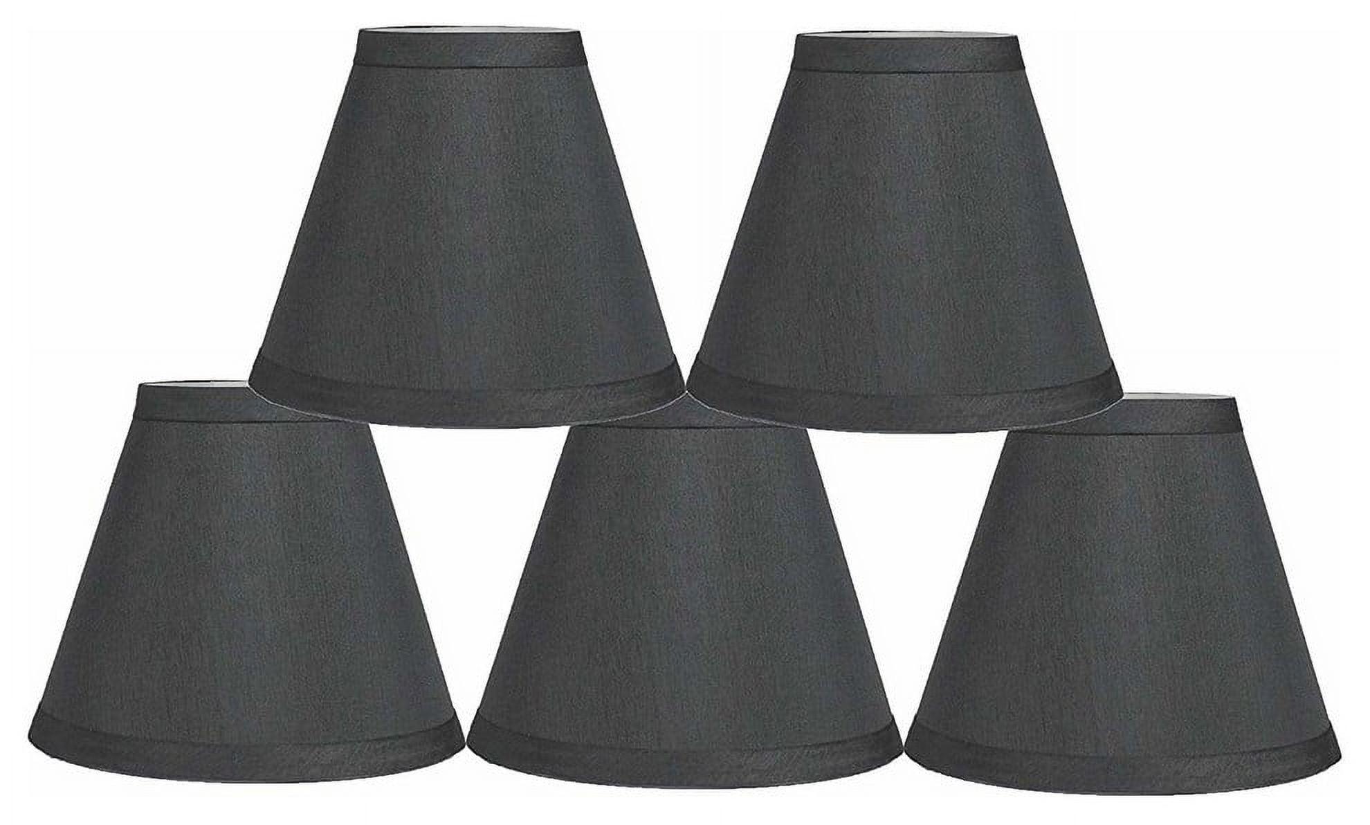 Urbanest Chandelier Lamp Shade, 3x6x5", Gray, Set of 5