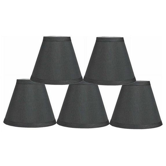 Urbanest Chandelier Lamp Shade, 3x6x5", Gray, Set of 5