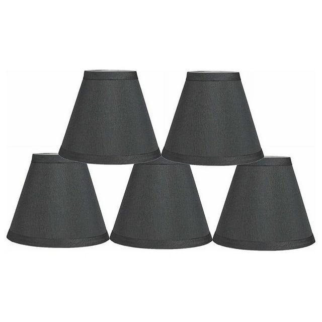 Urbanest Chandelier Lamp Shade, 3x6x5", Gray, Set of 5