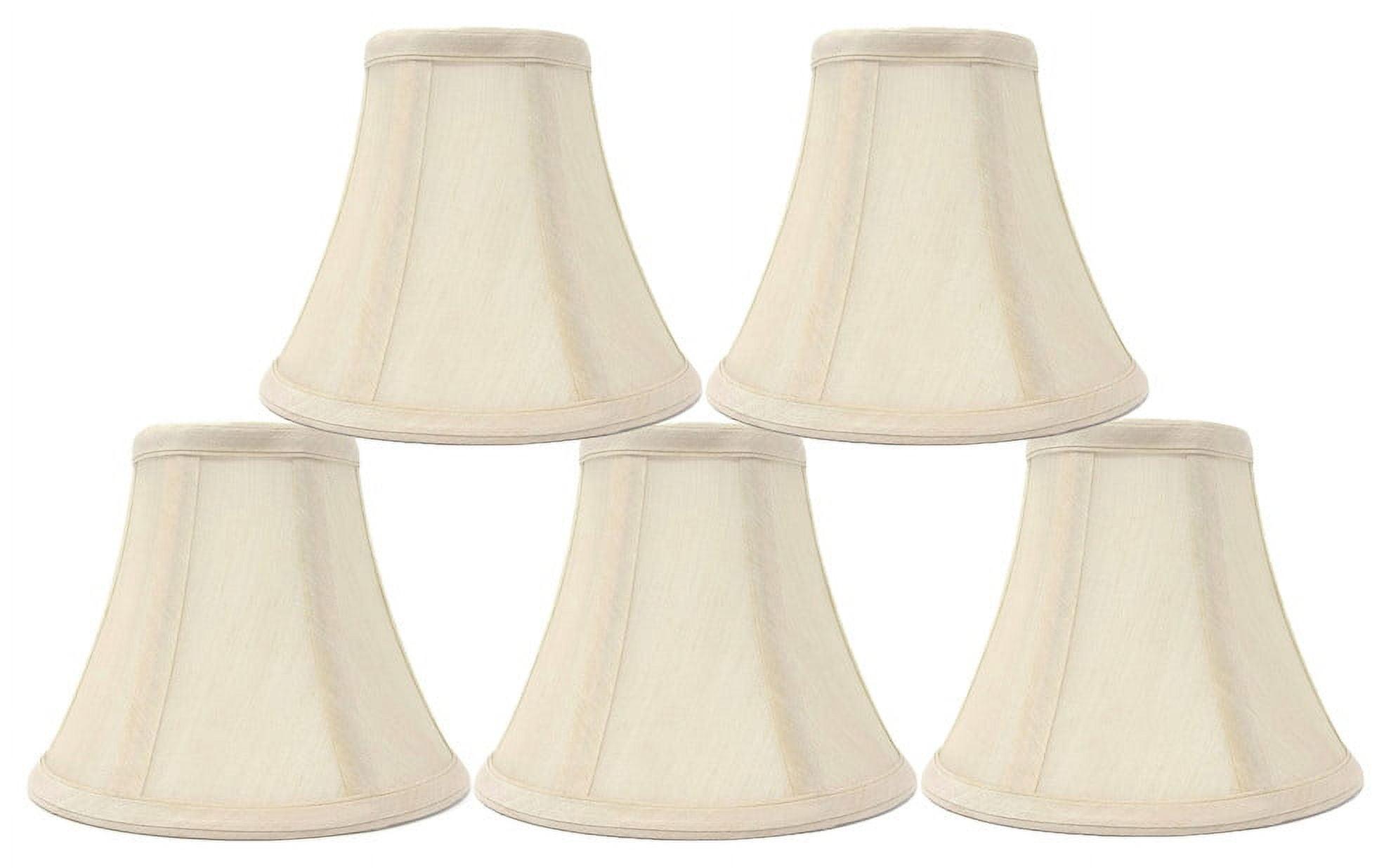 Cream Silk Bell Chandelier Shades Set of 5