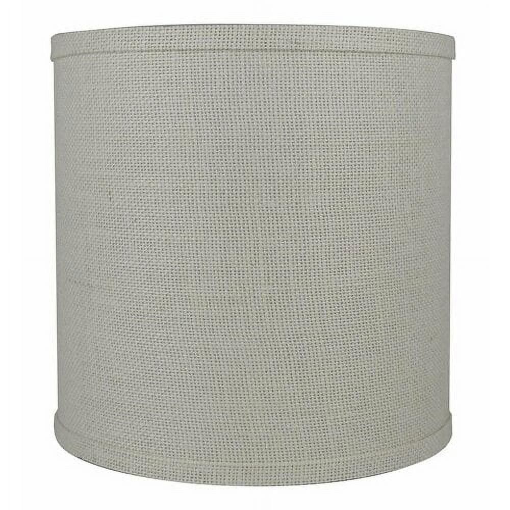 Urbanest Classic Drum Burlap Lampshade, Spider-Fitter, 8-inch by 8-inch by 7-inch, Cream