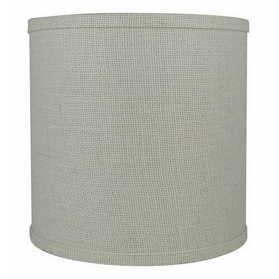 Urbanest Classic Drum Burlap Lampshade, Spider-Fitter, 8-inch by 8-inch by 7-inch, Cream
