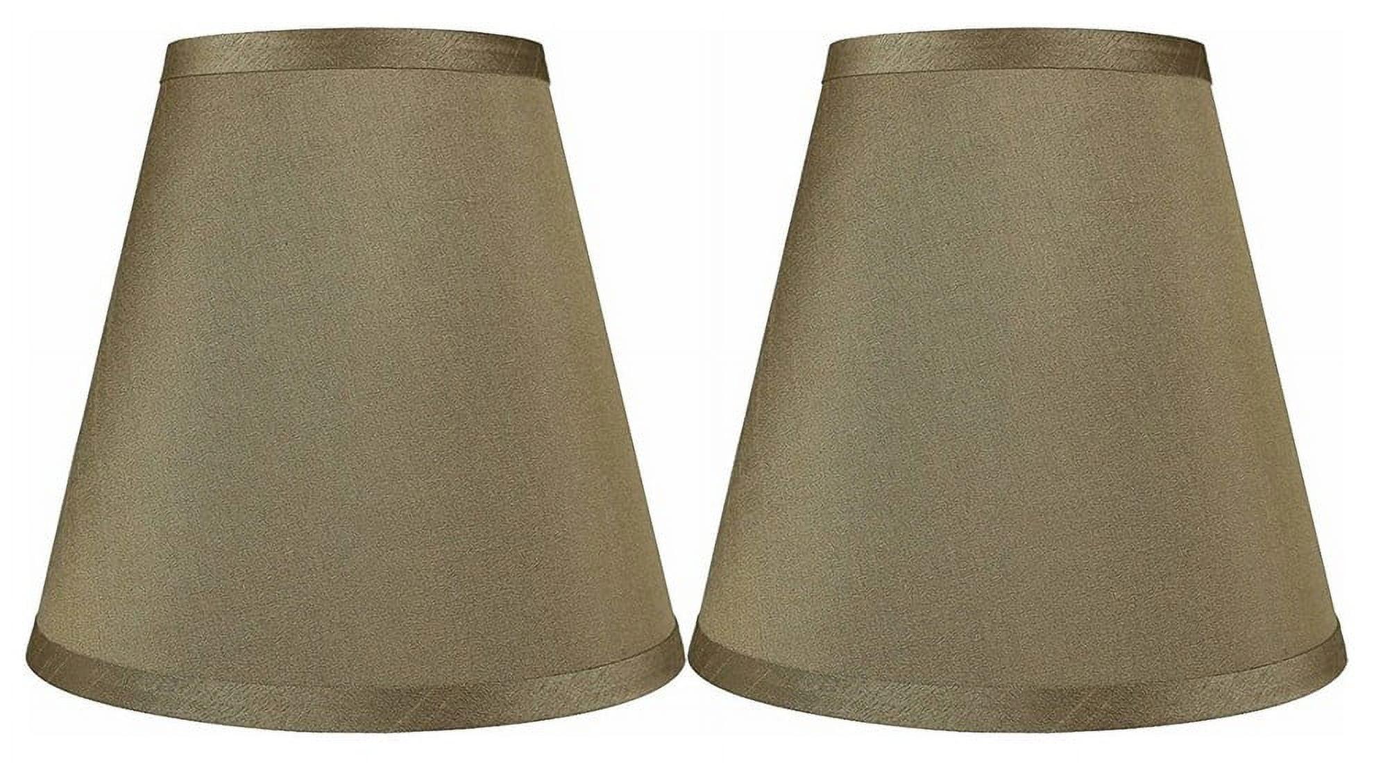 Urbanest Faux Silk Empire Lamp Shade 5x9x8.5", Golden Taupe, Set of 2