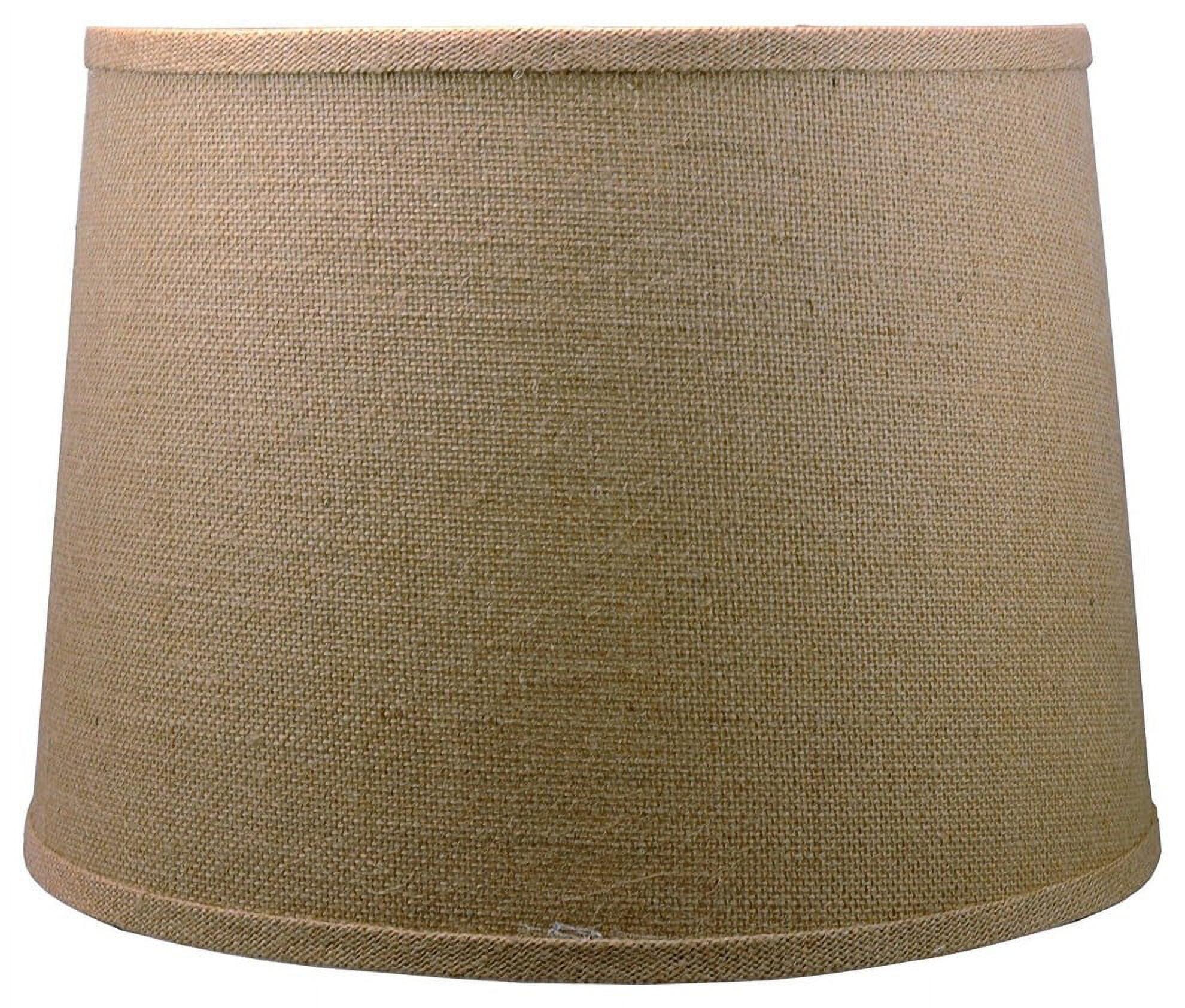 Urbanest French Drum Burlap Lampshade, Natural, 14"x16"x11"