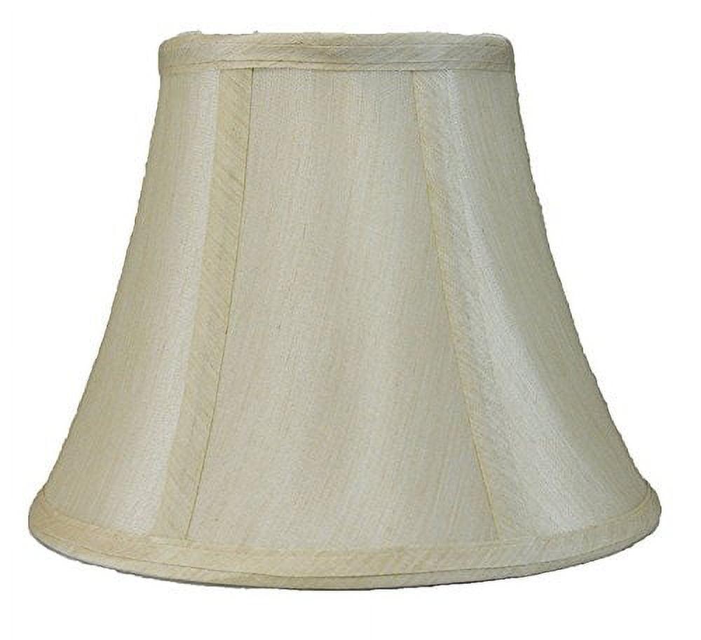 Cream Faux Silk Bell Lampshade with Nickel Fitter